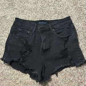aeropostaletale black jean shorts